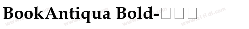 BookAntiqua Bold字体转换